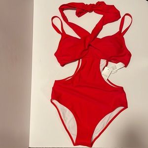 Cupshe bathing suit, Wm’s Sz Small, red